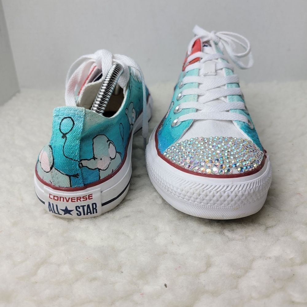 Converse All Star Womens Sneaker Size Custom painted SnHand Painting Elephant - Picture 7 of 9